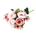 thumbnail image 4 of Ramo de rosas artificiales, ramo de rosas simulado para decoración de fiestas y bodas. Rosa claro, 4 of 9