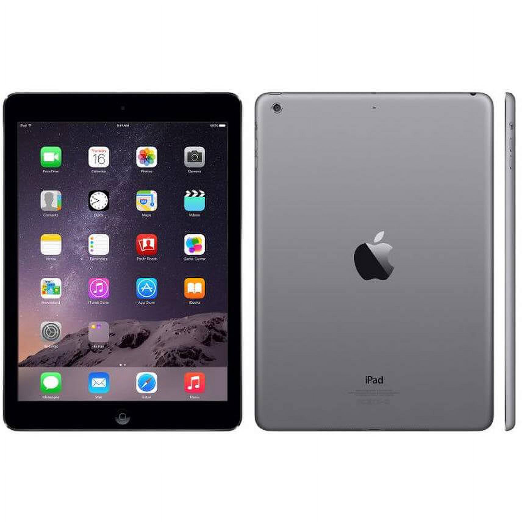 Restored Apple iPad Air 2 16GB WiFi 2GB iOS 10 9.7" Tablet - Space Gray (Refurbished) - image 3 of 4