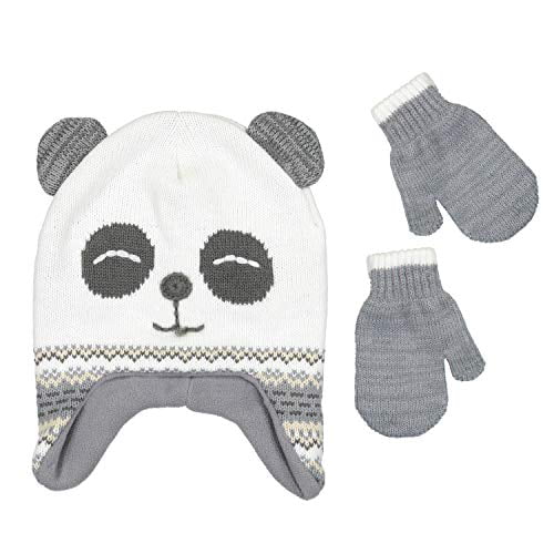 New Animal Face Bear Panda Beanie Unisex Hat Knitted Racoon Bear Panda Hats 