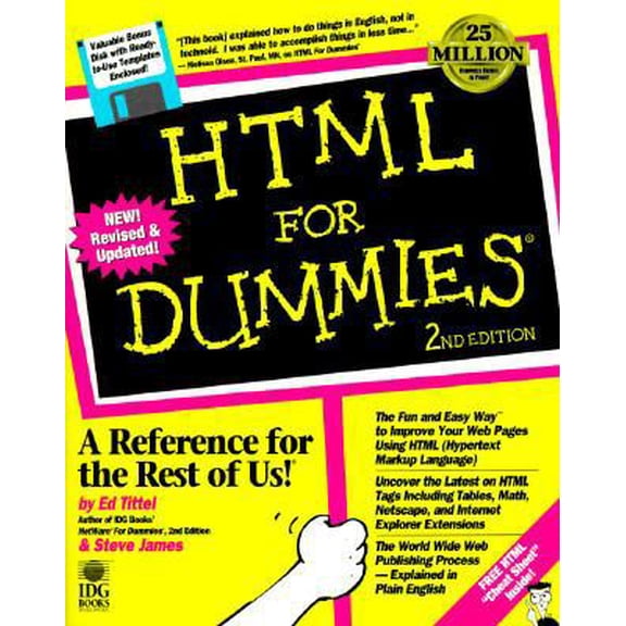 Pre-Owned HTML For Dummies (Paperback) 1568846479 9781568846477