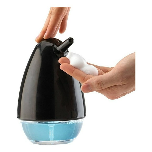 Foam Antibacterial Liquid Soap Dispenser Dispenser, Penguin Foam Bottle Lathering Bottle Lathering Press Bottle Shampoo Bottle Face Wash Bottle Hand Soap Plastic Color:Black 1pcs