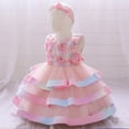 thumbnail image 2 of HAWEE Bébé Girls Fleur Dress Bambin Enfants Volants Fête Mariage Princesse Robes Tutu Pageant Robe avec Bandeau, 2 of 7