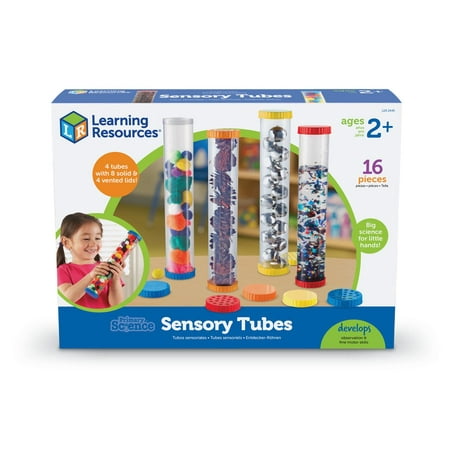 UPC: 0765023824452 | Learning Resources Primary Science Sensory Tubes – Set of 4 Tubes Ages 3+ Science Toys for Kids STEM Toys Fine Motor and Sensory Toys