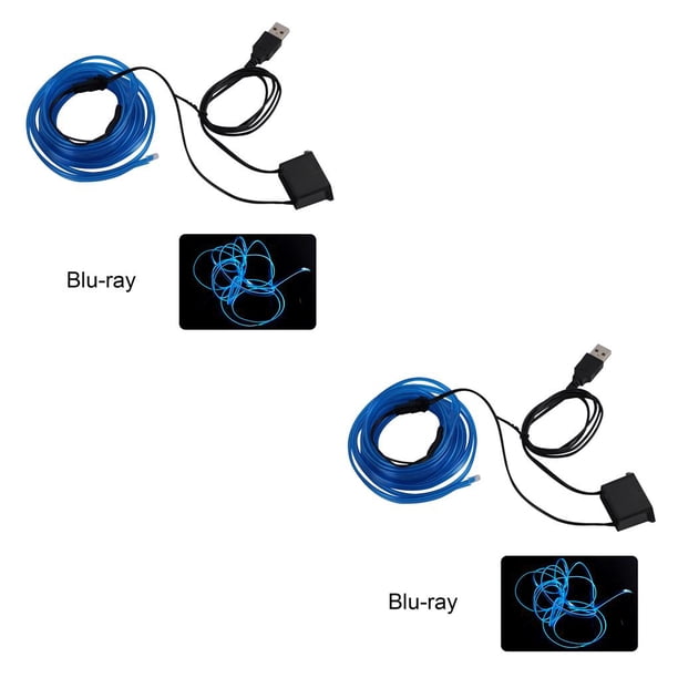 Speravity Iluminación interior del coche Tira de LED Decoración Guirnalda Línea de tubo de cuerda de alambre Luz de neón flexible con unidad de Type1 NO1 Speravity CBP063474
