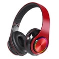 thumbnail image 4 of Auriculares para Juegos Iluminados RGB con Sonido Estéreo Auriculares Inalámbricos con Plegable, Compatible con Tarjet rojo shamjiam  Auriculares RGB para juegos con micrófono, 4 of 9