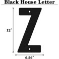 thumbnail image 2 of 12 Inch Modern Metal House Numbers, Metal Letter, Black Door Number, Metal Mailbox Numbers and Letters, Metal House Address Letters and Numbers for Outside Signs (Z), 2 of 8