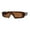 Tortoise Brown, variant on Womens Mod Flat Top Narrow Shield Exposed Side Lens Sunglasses White Black