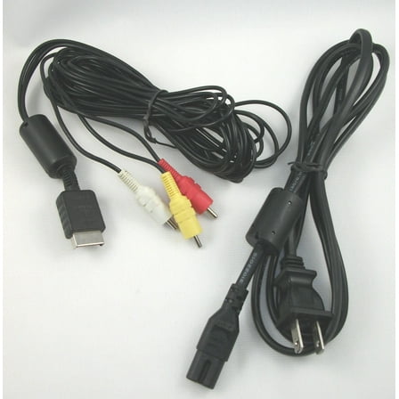 PS3 PlayStation 3 Hookup Connection Kit Power Cord Composite AV Cable