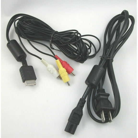 PS3 PlayStation 3 Hookup Connection Kit Power Cord Composite AV Cable