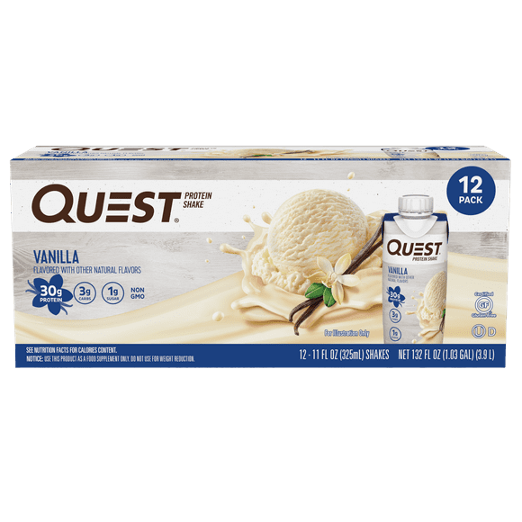 Bebida de Proteína Quest Nutrition sabor Vainilla Caja de 12pza 325 ml Fitness Town RTDVN4