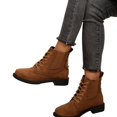 thumbnail image 6 of KEVCHE Womens Side Zipper Combat Boots with Round Toe Lace-Up Design, Warm Fashion Boots for Fall Winter with Non-Slip Sole, Comfortable Lightweight Casual Boots for Daily Activities, 6 of 6