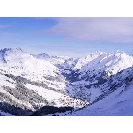 Snow-Covered Valley and Ski Resort Town of Lech, Austrian Alps, Lech, Arlberg, Austria Print Wall Art By Richard (Best Ski Resort Towns)