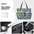 thumbnail image 2 of Wukai Corgi with Flowers Print Zipper Bag,large Beach Tote Bag,Waterproof Sandproof Bag,Grocery and Picnic Tote Travel Bag, 2 of 5
