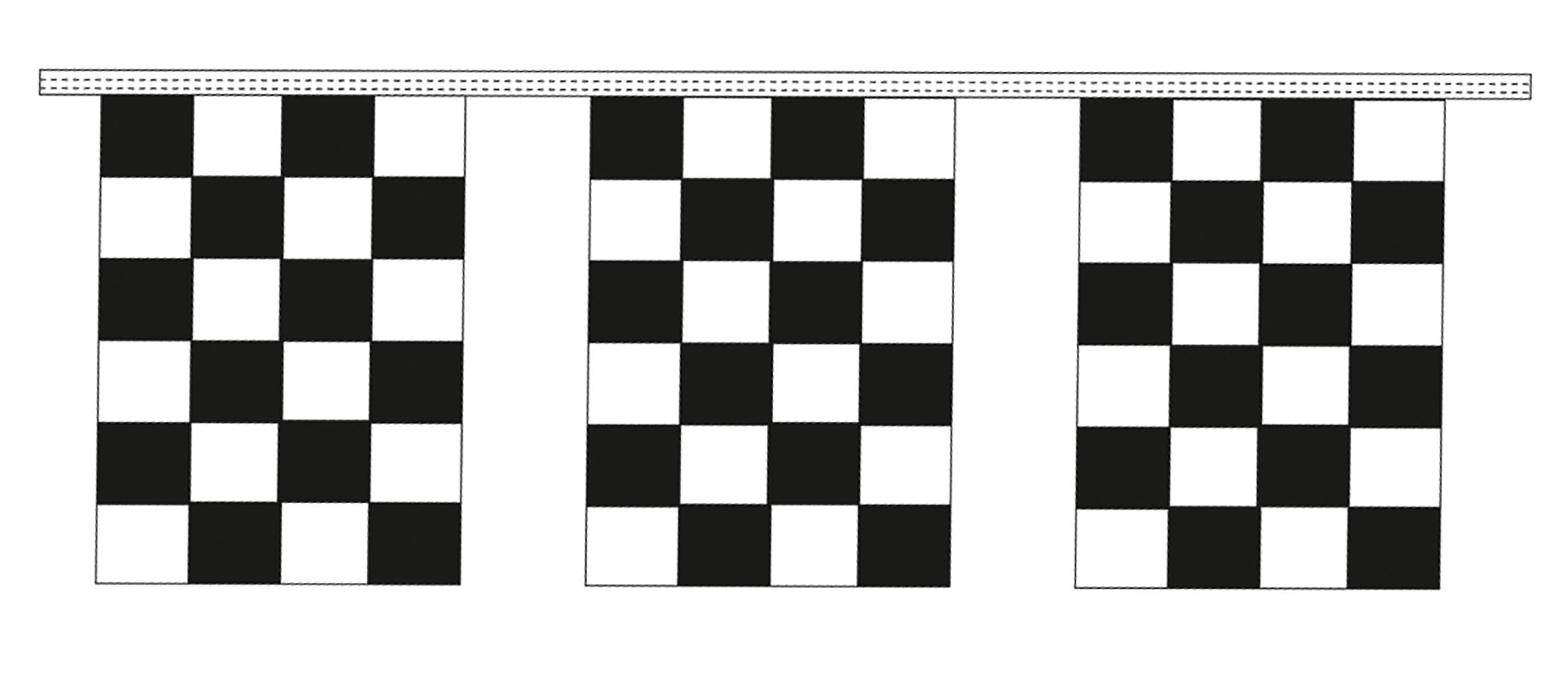 2 pack lot 3x5 Black White Checkered Racing Flag 3'x5' Banner Grommets Premium 