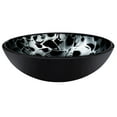 thumbnail image 2 of Novatto NOHP-G012ORB TARTARUGA Black and Silver Painted Glass Vessel Sink with Oil Rubbed Bronze Pop-Up Drain, Mounting Ring, 2 of 13