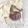 thumbnail image 2 of Bolso De Hombro Bolso de pecho para mujer, correa ajustable para el hombro, monedero para niñas de color sólido (púrpura), 2 of 5