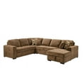 thumbnail image 2 of Haven Deluxe Storage Chaise Sectional Sofa - Brown, 2 of 7