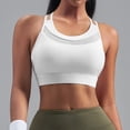 thumbnail image 2 of vdgthytj Yoga Tank Tops for Women with Built in Bra Sleeveless Crew Neck Cross Back Slim Fitted Quick Dry Gym Workout Crop Tops, 2 of 6