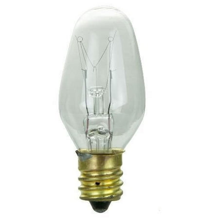 - SUNLITE 7w C7 120v Candelabra Base Clear Night Light Bulb