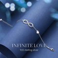 thumbnail image 3 of Pulsera con dijes de símbolo de corazón infinito para mujer, plata de ley 925, joyería ajustable para el día de la madre, regalo de cumpleaños, día de San Valentín, regalos para mu, 3 of 5
