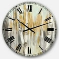thumbnail image 1 of DesignArt Silver and Yellow Birch Forest Large Wall Clock, 1 of 2