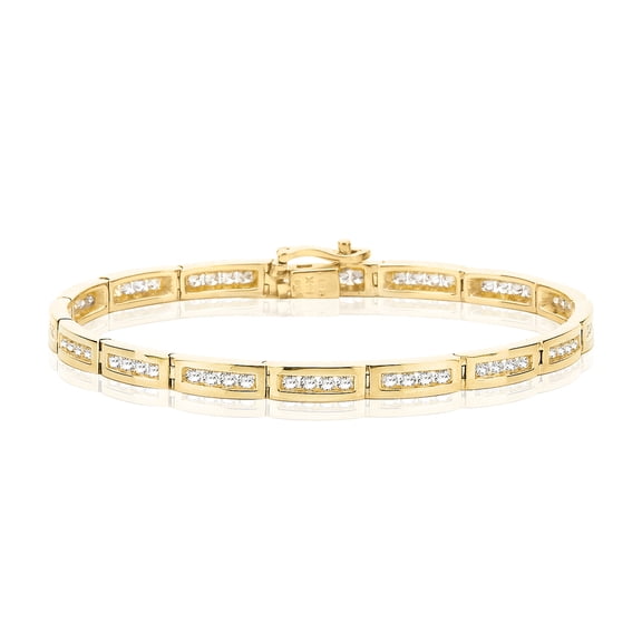 Diamond 4 Prong Bracelet in 14K Yellow Gold (2 cttw)
