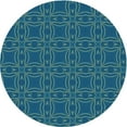 thumbnail image 1 of Ahgly Company Machine Washable Indoor Round Transitional Blueberry Blue Area Rugs, 8' Round, 1 of 7