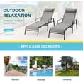 thumbnail image 6 of EROMMY Patio Chaise Lounge Chair, Set of 2 Outdoor Lounge Chairs with Adjustable Backrest, All-Weather Waterproof Upgraded Pool Lounge Chairs for Beach Yard Poolside, 6 of 16