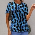 thumbnail image 6 of Animal Print Patterns Women's T-Shirt Short Sleeve T Shirts Tops Tee Ladies Loose T, 6 of 6