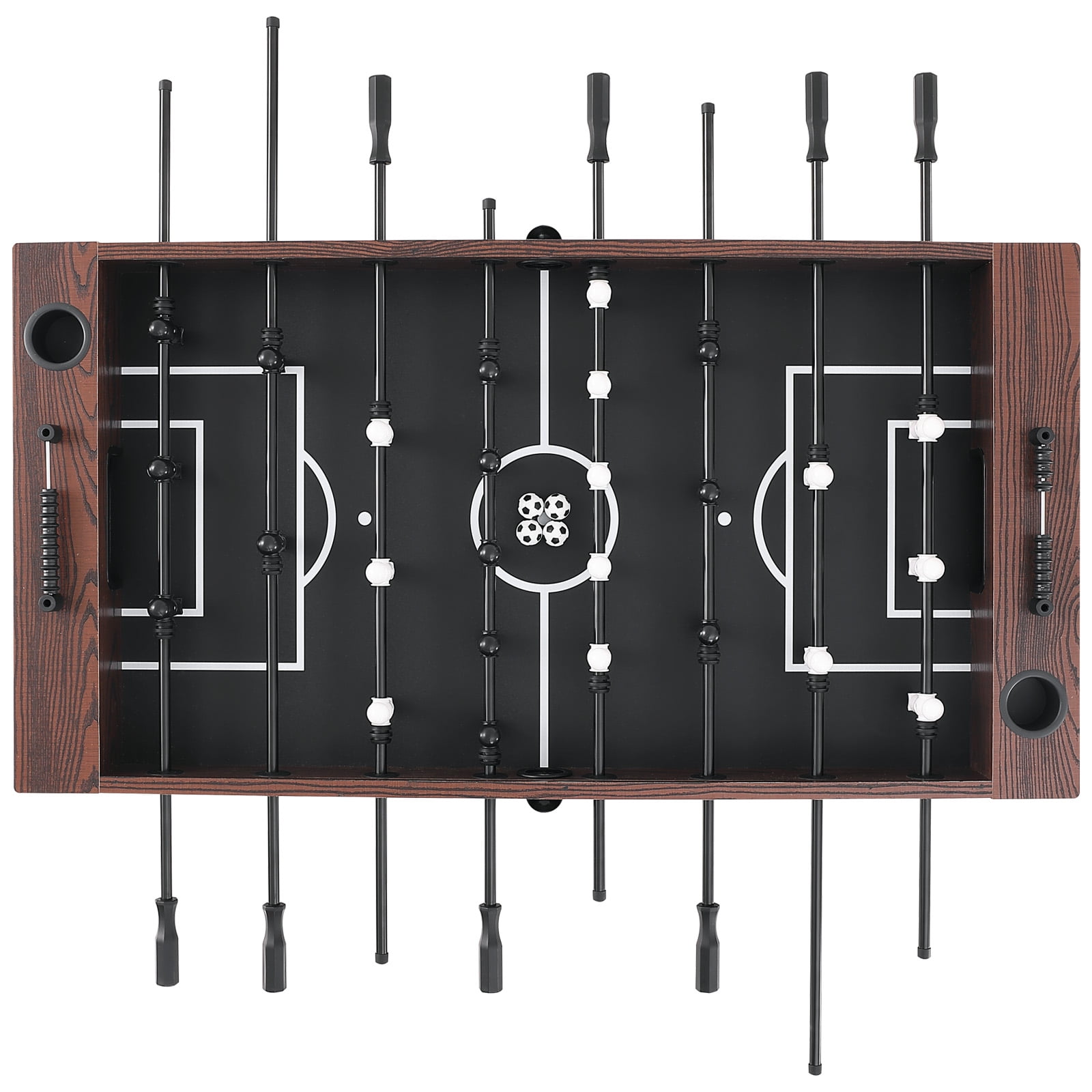 KFFKFF 55 inch Foosball Soccer Game Table Foosball Table Standard Size w/4 Balls and 2 Cup Holders for Home