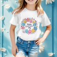 thumbnail image 2 of Shirts for Boys Boys Easter Shirt Crewneck Short Sleeve Funny Bunny Letter Print Fun Patterns Tee Girls Tops for Kids 6-7 Years, 2 of 4