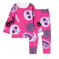 thumbnail image 3 of BOOMNY Halloween Girls 2 Peice Pajamas Sets Hallowmas Pumpkin Ghost Graphic Long Sleeve Sleepwear Tops Pants Pjs Set for Kids Cozy Loungewear Homewear, 3 of 3