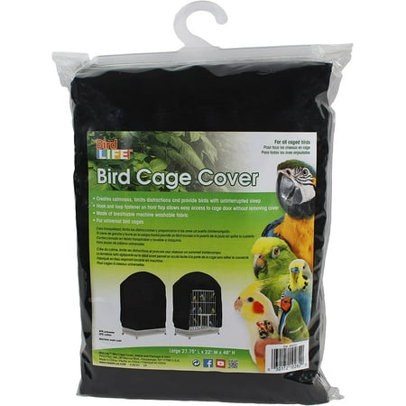 UPC: 0030172102813 | Penn-Plax Bird-Life Universal Fit Birdcage Cover – Machine Washable & Breathable Fabric – Black Color – Medium Size