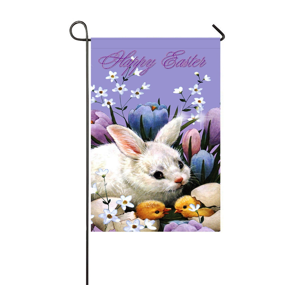 GCKG Happy Easter Durable Fashion Outdoor Yard Flag Garden Flag