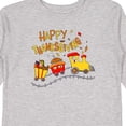 thumbnail image 4 of Inktastic Happy Thanksgiving Turkey Train with Food Boys or Girls Long Sleeve Toddler T-Shirt, 4 of 5