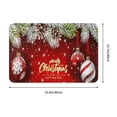 thumbnail image 3 of Bath Mat Christmas Ball Red Fir Branch Xmas Bathroom Rug Non Slip for Shower Soft 15.7 x 23.6 Inch Carpet Floor Runner Washable, 3 of 8