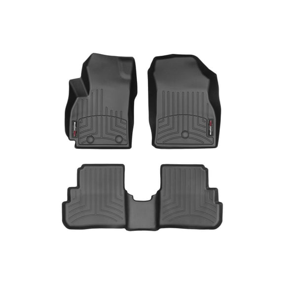 WeatherTech Custom Fit FloorLiners compatible with 2016-2022 Chevrolet Spark - 1st & 2nd Row, Black