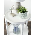 thumbnail image 7 of Kate and Laurel Indoor Farmhouse Storage Wood Round End Table, White, 7 of 7