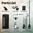 thumbnail image 7 of Santasup Inflatable Paddle Board, Black White Stand Up Paddle Boards for Adults, Sup Board for Fishing, Wide Stance for All Levels, Sup Accessories with Double Action Pump, 7 of 7