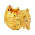 thumbnail image 1 of Caja de baratijas, figurita de pollo esmaltada, joyero, artesanías decorativas, regalo único, caja de anillo coleccionable, estuche de almacenamiento, 1 of 8