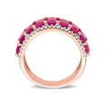 thumbnail image 4 of 2,70 carats (CTW) Rubis Ruby Ruby Ruby Ring Ring en argent plaqué rose, 4 of 5