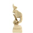 thumbnail image 4 of Resin Handcrafted Statue Abstract Art Sculpture Ornament Home Office Desk Decoration  Sandstone Color, 4 of 9