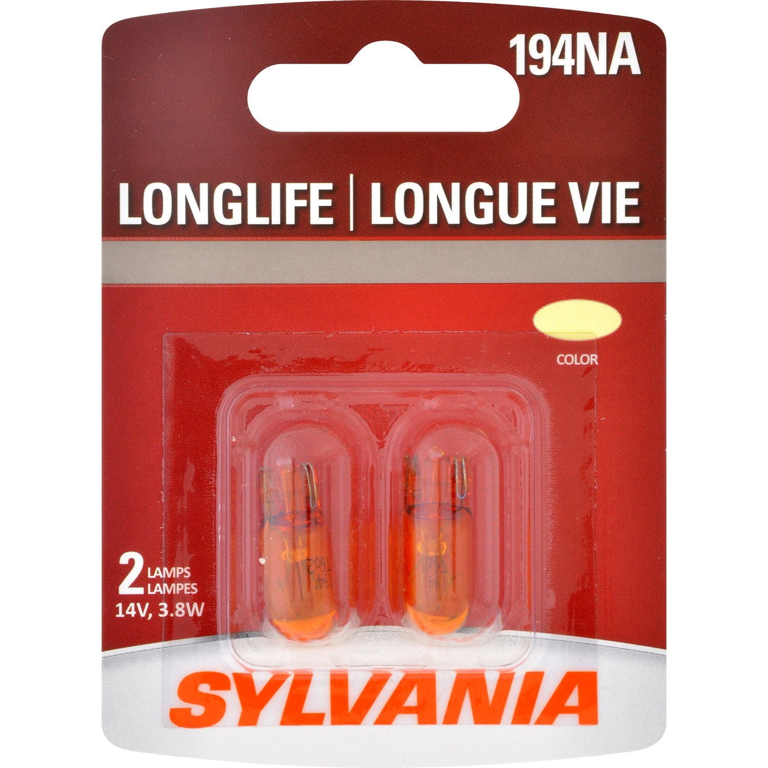 SYLVANIA 194NA Long Life Mini Bulbs, Pack of 2, 14V