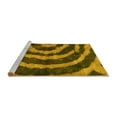 thumbnail image 2 of Ahgly Company Machine Washable Indoor Square Abstract Yellow Modern Area Rugs, 4' Square, 2 of 4
