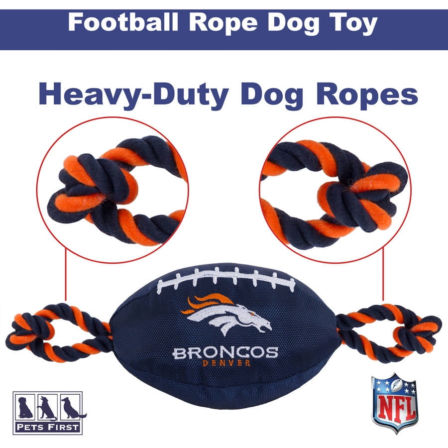 Pets First Nfl Denver Broncos Nylon Football-Licensed
