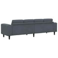 thumbnail image 5 of vidaXL Sofa Set Dark gray Velvet, 5 of 5