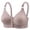 Khaki, variant on GERsome Front Closure Bras for Women Wireless Snap Comfort Full Coverage Seamless Supportive Bralettes Gray L