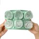 thumbnail image 4 of Bandeja de hielo de silicona Ticfox Ai Lu-3+3 Love Rose 6 cubitos, 4 of 12