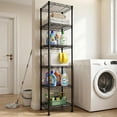 thumbnail image 6 of 6 Tier Wire Shelving Units Metal Shelves Storage Rack: Adjustable Storage Shelves Standing Shelf Units and Narrow Shelf for Laundry Bathroom Kitchen Pantry 15.75" W*11.81" D*62.99" H, 6 of 9