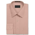 thumbnail image 2 of Men's Dress Shirt Long Sleeve Regular Fit Button Up Pocket Solid Standard Cuff Pink, 2 of 2